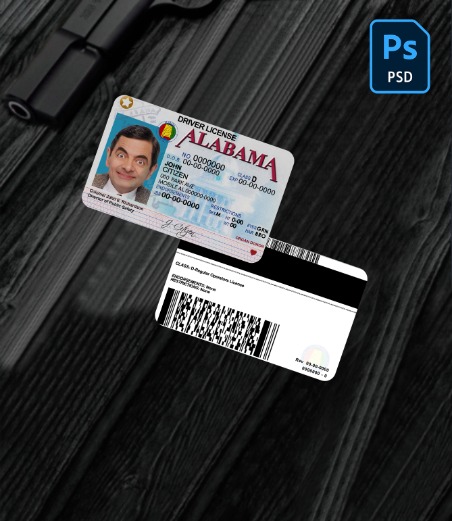 USA Alabama driving license PSD